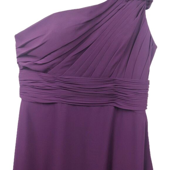 Allure Bridals Bridesmaids formal women's dress, 16, purple, 1 shoulder strap - Picture 2 of 7